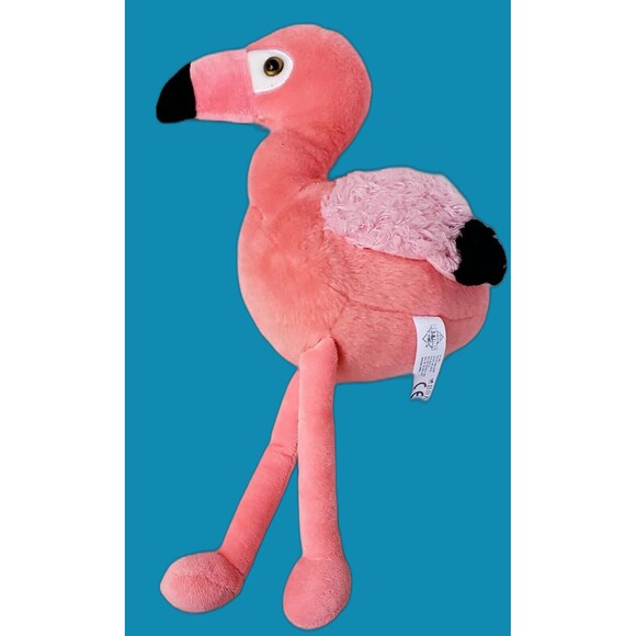 The Petting Zoo Pink Flamingo 12" Stuffed Animal Plush Bird Toy Soft Cuddly - Picture 2 of 8